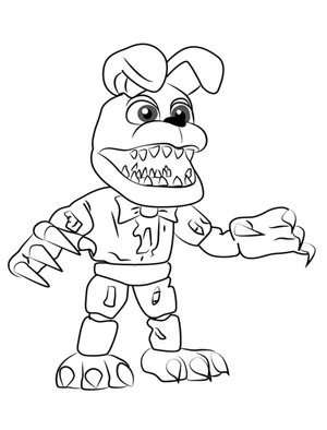Página para Colorir Bonnie da série Five Nights at Freddy’s