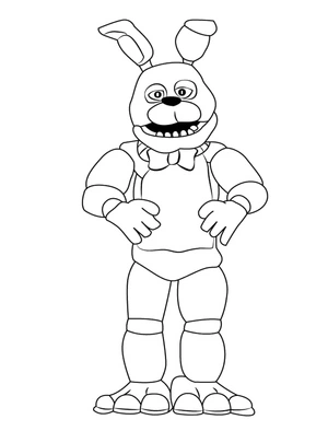 Página para Colorir Bonnie do jogo Five Nights at Freddy’s