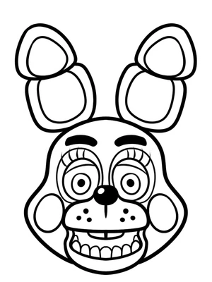 Página para Colorir Bonnie do jogo Five Nights at Freddy's