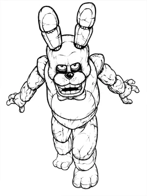 Página para Colorir Bonnie que está Murcha
