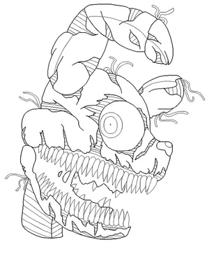 Página para Colorir Página para Colorir: Personagem FNAF Springtrap
