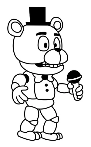Página para Colorir Freddy Fofo de Five Nights at Freddy’s