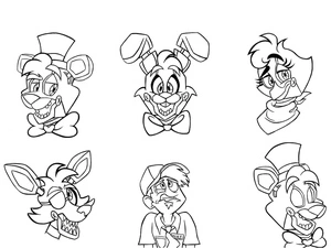Página para Colorir Cinco Noites no Freddy's