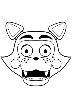 Página para Colorir Foxy, a Raposa - FNAF
