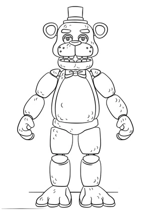 Página para Colorir Página para colorir do Freddy de Five Nights at Freddy’s