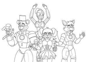 Página para Colorir Página para colorir imprimível de Five Nights at Freddy's