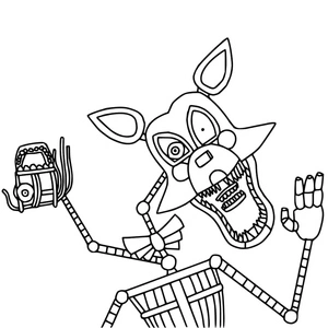 Página para Colorir Cinco Noites Assustadoras em Freddy’s