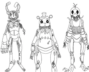 Página para Colorir Robôs Assustadores