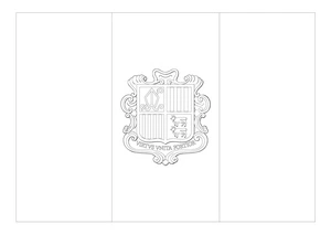 Página para Colorir Bandeira Andoriana