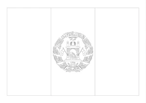 Página para Colorir Bandeira do Afeganistão