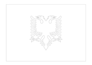 Página para Colorir Bandeira da Albânia