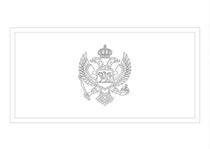 Página para Colorir Bandeira de Montenegro