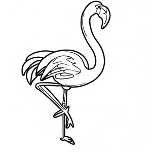 Página para Colorir Página para Colorir de Flamingo