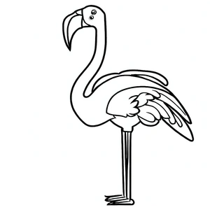 Página para Colorir Flamingo em Pé