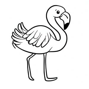 Página para Colorir Flamingo Grátis