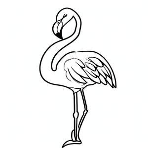Página para Colorir de Flamingo para Imprimir
