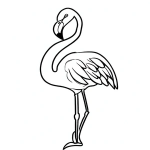 Página para Colorir Página para Colorir de Flamingo para Imprimir