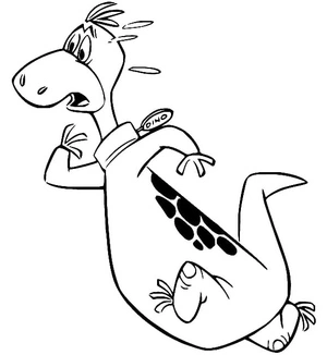 Página para Colorir Dino dos Flintstones