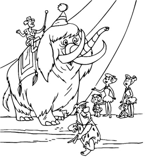 Páginas de Colorir Grátis dos Flintstones para Crianças