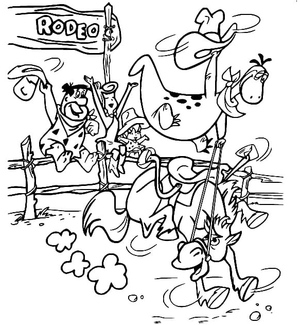 Página para Colorir dos Flintstones para Crianças - Para Imprimir
