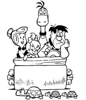 Página para Colorir Páginas para Colorir dos Flintstones para Imprimir