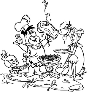 Os Flintstones Curtindo um Churrasco