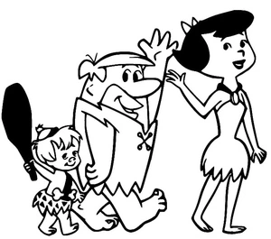 Página para Colorir Os Rubbles, Amigos dos Flintstones