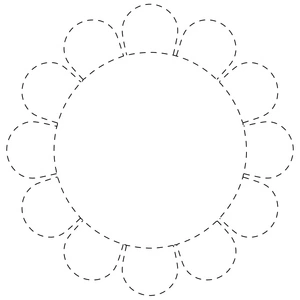 Página para Colorir Página de Contorno de Girassol