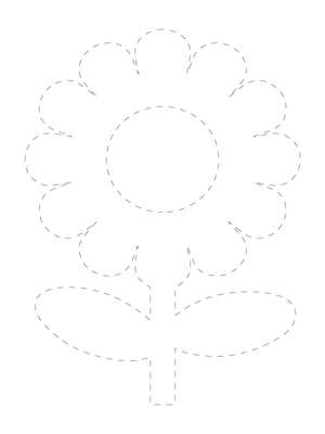 Folha de Exercícios de Flor Rastreável
