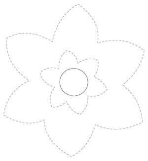 Folha de Exercícios de Contorno para Flores da Primavera