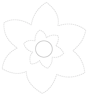 Página para Colorir Folha de Exercícios de Contorno para Flores da Primavera