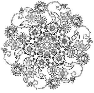 Páginas para Colorir de Flores para Adultos para Imprimir