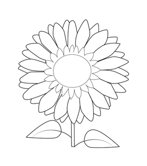 Página para Colorir Girassol Maravilhoso