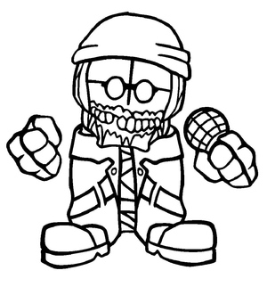 Página para Colorir Friday Night Funkin 6