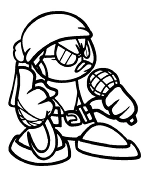 Página para Colorir Sanford de Friday Night Funkin