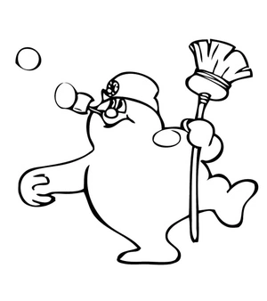 Página para Colorir Página para Colorir do Frosty, o Boneco de Neve