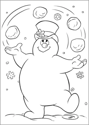 Página para Colorir Página para Colorir do Frosty, o Boneco de Neve