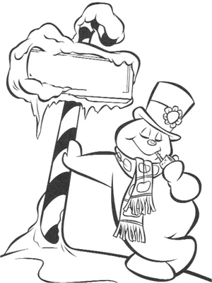 Página para Colorir Página para Colorir do Boneco de Neve Frosty