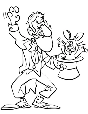 Página para Colorir Hinkle e Hocus Pocus do clássico filme Frosty The Snowman