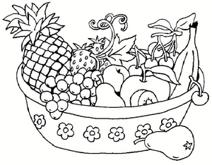 Ilustração de Cesta de Frutas