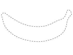 Página para Colorir Página de Colorir com Contorno Básico de Banana