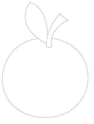 Página para Colorir Página para Traçar Fruta Laranja para Imprimir
