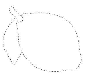 Página para Colorir Página Simples de Contorno de Limão
