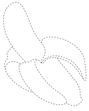 Página para Colorir Página para Colorir de Contorno de Banana