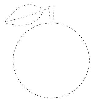 Página para Colorir Rastreando uma Fruta: Laranja