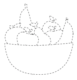 Página para Colorir Contornando Frutas Grátis