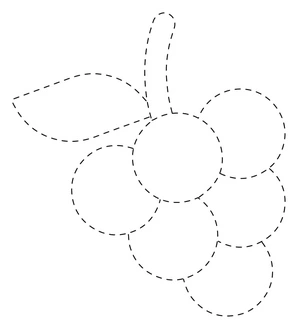 Página para Colorir Página para Colorir Uvas para Rastrear