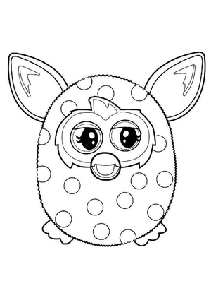 Página para Colorir Bolinha de Pelo Pequena