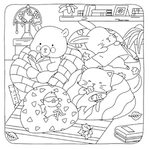 Página de Colorir Hygge para Imprimir Grátis