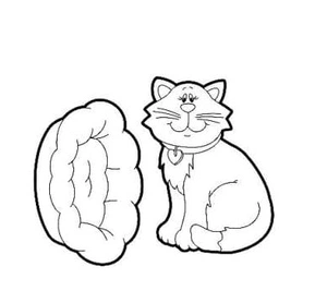Página para Colorir Página de Colorir Casa de Gato para Gabi